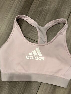 adidas pink & white sports bra bundle (s)